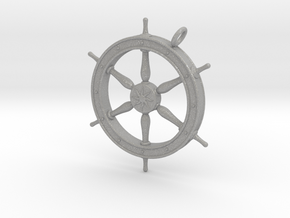 Ship's Wheel Pendant in Aluminum