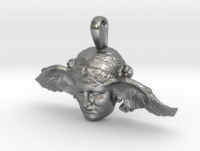 Hypnos, god of sleep, pendant (restored wing) in Natural Silver