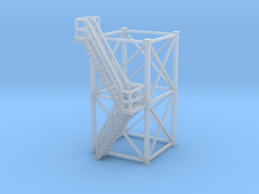 'HO Scale' - 10'x10'x20' Tower With Outside Stairs in Tan Fine Detail Plastic
