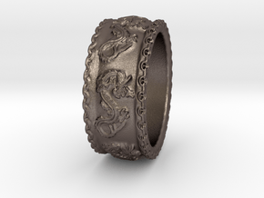 Dragon Ring 2016 in Polished Bronzed Silver Steel