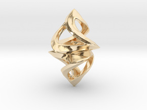Trianon Twins, Pendant. Sharp Chic in 14K Yellow Gold