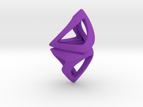 Trianon Twist, Pendant. Sharp Chic in Purple Processed Versatile Plastic