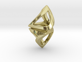Trianon Twist, Pendant. Sharp Chic in 18k Gold Plated Brass