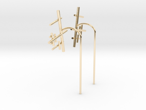 SS16 3D Accessories - Earrings2 in 14k Gold Plated Brass