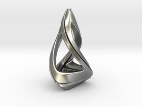 Trianon T.1, Pendant. Stylized Shape in Natural Silver
