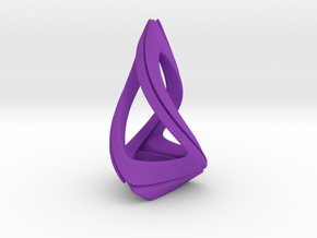 Trianon T.1, Pendant. Stylized Shape in Purple Processed Versatile Plastic