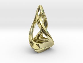 Trianon T.1, Pendant. Stylized Shape in 18k Gold Plated Brass
