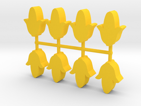 Corn Meeple, 8-set in Yellow Processed Versatile Plastic
