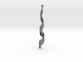 Spiral Wave Earrings  in Polished Nickel Steel