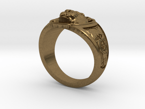Tiger ring #4  size 9.5 in Natural Bronze