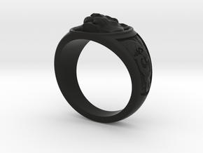 Tiger ring #4  size 9.5 in Black Natural Versatile Plastic