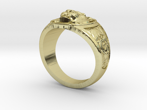 Tiger ring #4  size 9.5 in 18k Gold Plated Brass