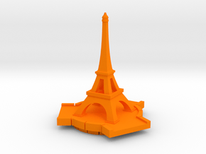 Eiffel Tower in Orange Processed Versatile Plastic