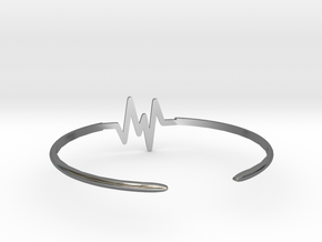 Keep Moving Bangle in Fine Detail Polished Silver