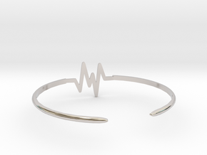 Keep Moving Bangle in Rhodium Plated Brass