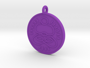 Meditation Pendant 1 in Purple Processed Versatile Plastic