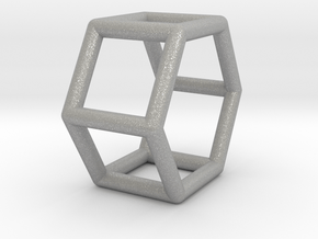 0421 Hexagonal Prism (a=1cm) #001 in Aluminum