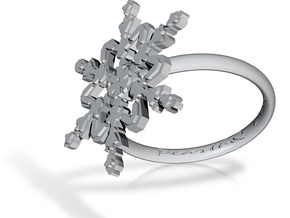 Snowflake Ring 2 d=18.5mm h21d185 in Matte Black Steel