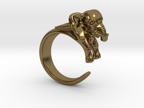 Elephant Ring in Polished Bronze