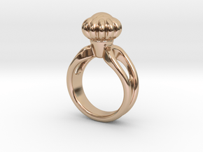 Ring Beautiful 16 - Italian Size 16 in 14k Rose Gold Plated Brass