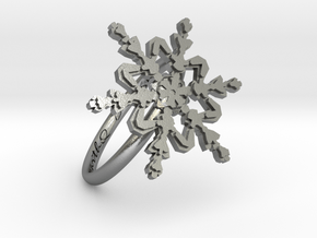 Snowflake Ring 2 d=18.5mm h21d185 in Natural Silver