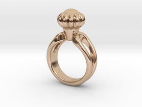 Ring Beautiful 21 - Italian Size 21 in 14k Rose Gold Plated Brass