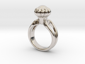 Ring Beautiful 21 - Italian Size 21 in Rhodium Plated Brass