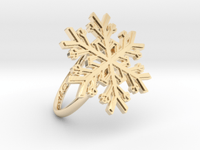 Snowflake Ring 1 d=18.5mm h21d185 in 14K Yellow Gold
