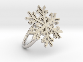 Snowflake Ring 1 d=18.5mm h21d185 in Platinum