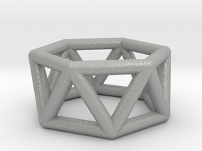 0418 Hexagonal Antiprism (a=1cm) #001 in Aluminum