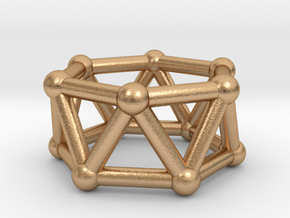 0419 Hexagonal Antiprism (a=1cm) #002 in Natural Bronze