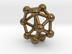 0420 Hexagonal Antiprism (a=1cm) #003 in Natural Bronze