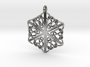 Dreamweaver Celtic Knot Hex in Polished Silver