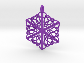 Dreamweaver Celtic Knot Hex in Purple Processed Versatile Plastic
