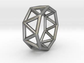 0430 Octagonal Antiprism (a=1сm) #001 in Natural Silver