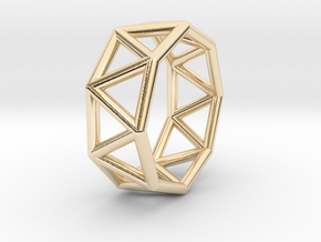 0430 Octagonal Antiprism (a=1сm) #001 in 14K Yellow Gold