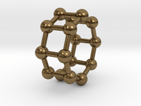0432 Octagonal Antiprism (a=1сm) #003 in Natural Bronze