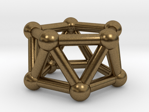 0438 Pentagonal Antiprism (a=1сm) #003 in Natural Bronze