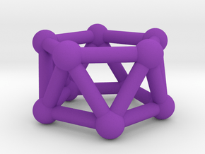 0438 Pentagonal Antiprism (a=1сm) #003 in Purple Processed Versatile Plastic