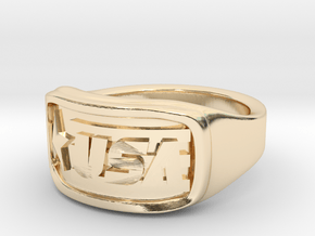 Ring USA 48mm in 14K Yellow Gold