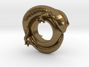 Gecko Ring Size 6 in Natural Bronze