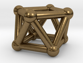 0443 Square Antiprism (a=1cm) #002 in Natural Bronze