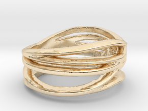 Simple Classy Ring Size 8 in 14k Gold Plated Brass