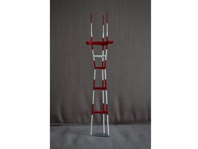 12" Sutro Tower in White Natural Versatile Plastic