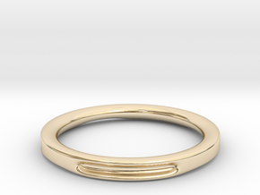 Simple hole ring in 14K Yellow Gold