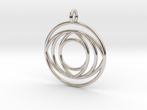 EyePendant in Rhodium Plated Brass