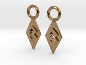 TriangleEarrings in Natural Brass