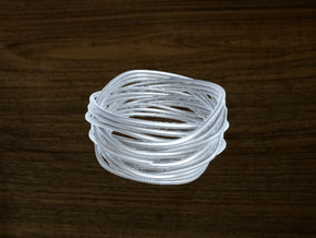 Turk's Head Knot Ring 5 Part X 3 Bight - Size 14.5 in White Natural Versatile Plastic