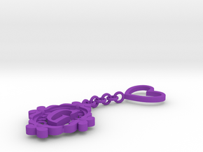 G Keychain Art Nouveau in Purple Processed Versatile Plastic