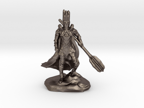 The Dark Lord with His Deadly Mace in Polished Bronzed Silver Steel
